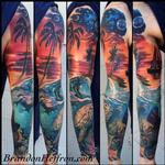 Tattoos - Ocean sunset - 128734
